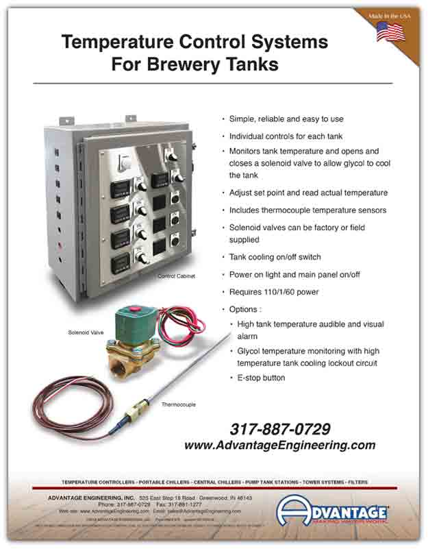 Temperature Control System for Brewery Tanks