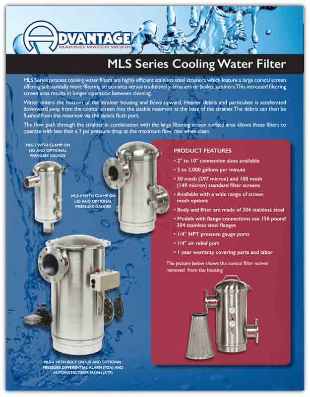 In Line Filters For Cooling System Download MLS Series Product Literature