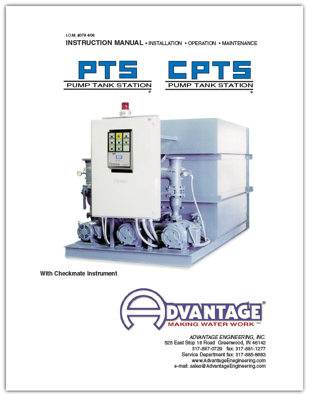 Manual for Advantage PTS / CPTS Series Pump Tank Stations
